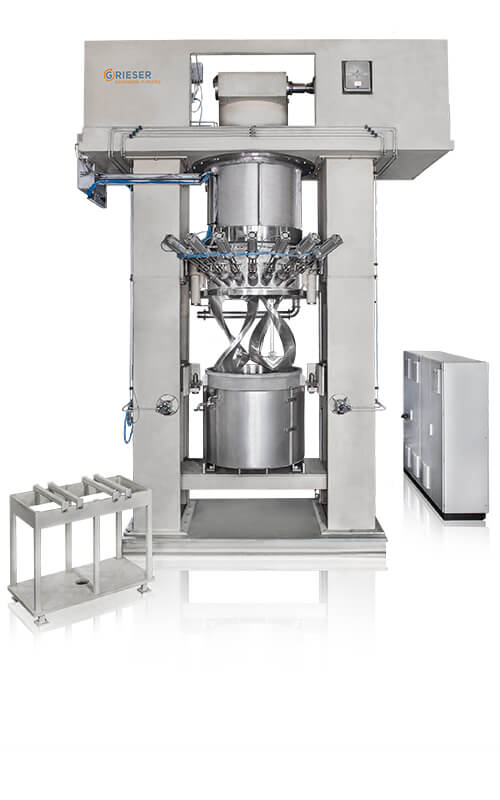 Grieser LMO 6500 type dissolving mixer with movable CIP lances